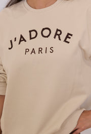 Sweat "J'ADORE PARIS" pour femme
