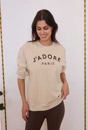 Sweat "J'ADORE PARIS" pour femme