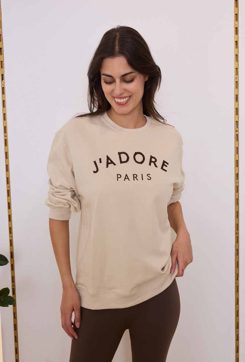 Sweat "J'ADORE PARIS" pour femme