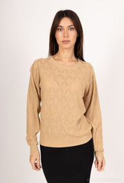 Pull maille ajourée losanges