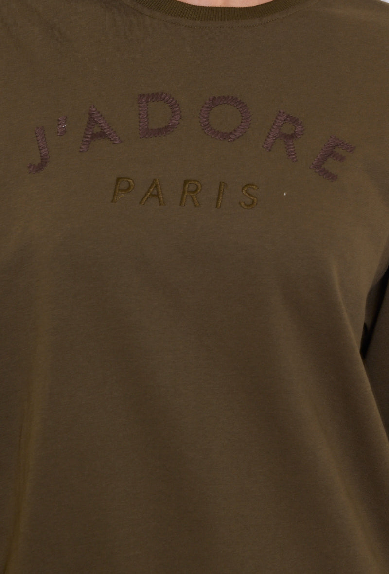 Sweat "J'ADORE PARIS" pour femme