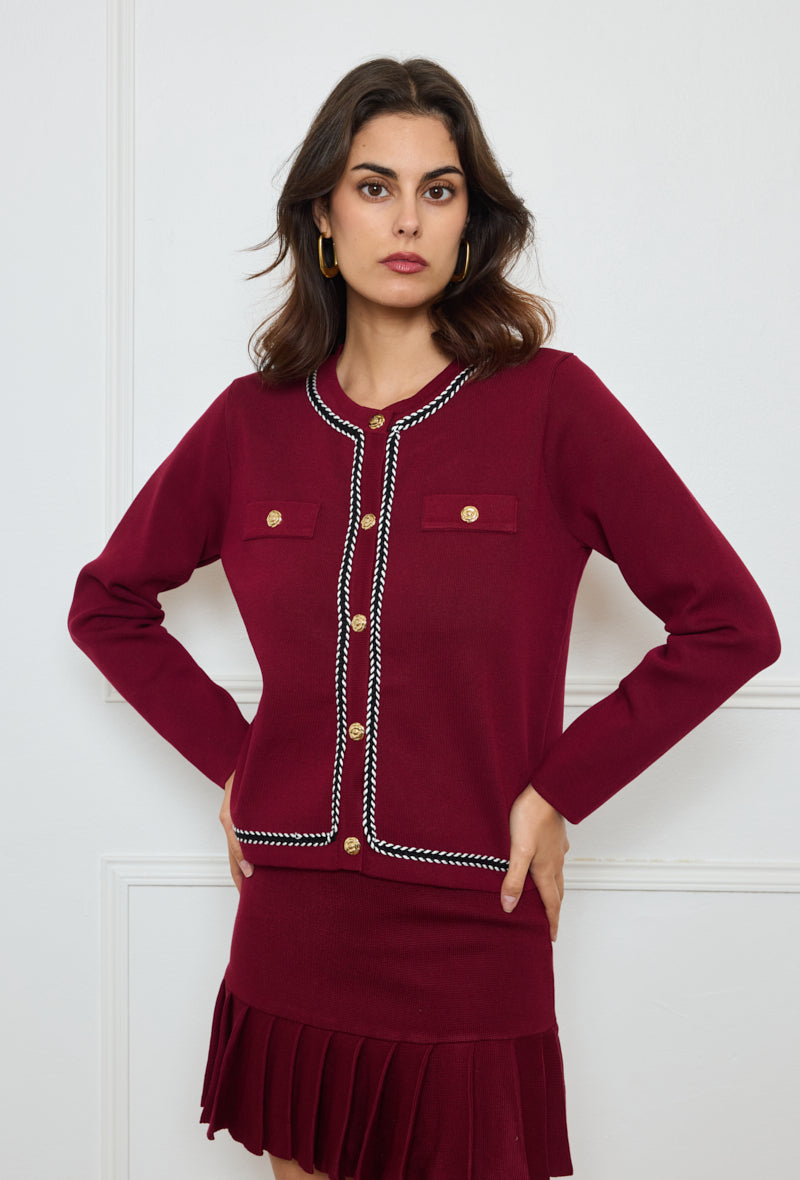 Gilet en maille style vintage