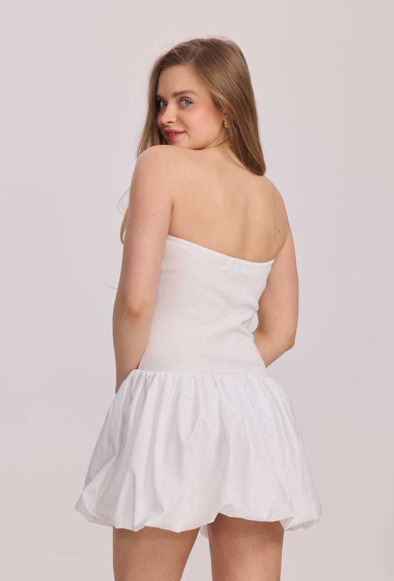 Robe bustier plissée femme