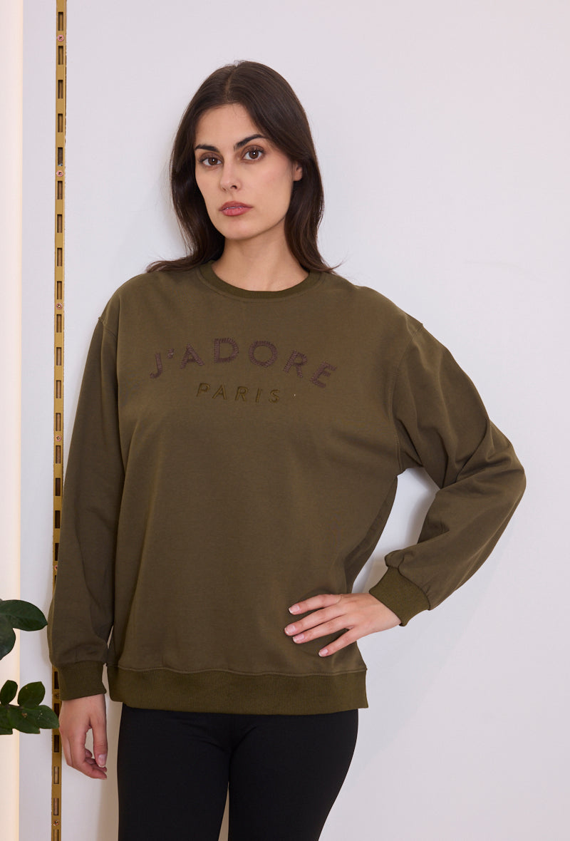 Sweat "J'ADORE PARIS" pour femme