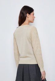 Pull maille ajourée losanges