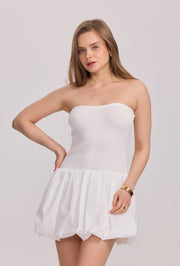 Robe bustier plissée femme
