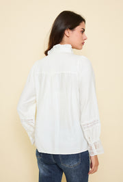 Chemise coton dentelle vintage