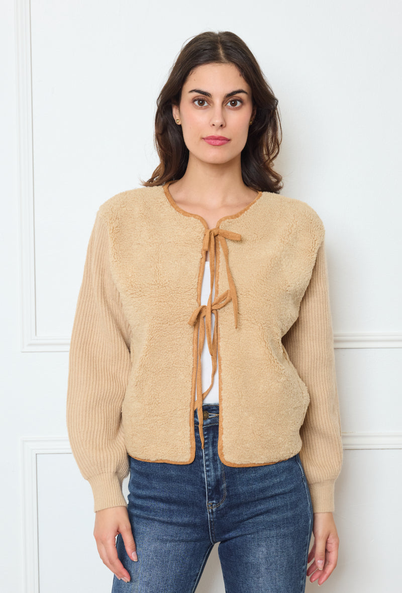 Gilet bi-matière à liens