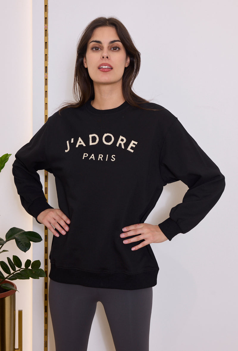 Sweat "J'ADORE PARIS" pour femme