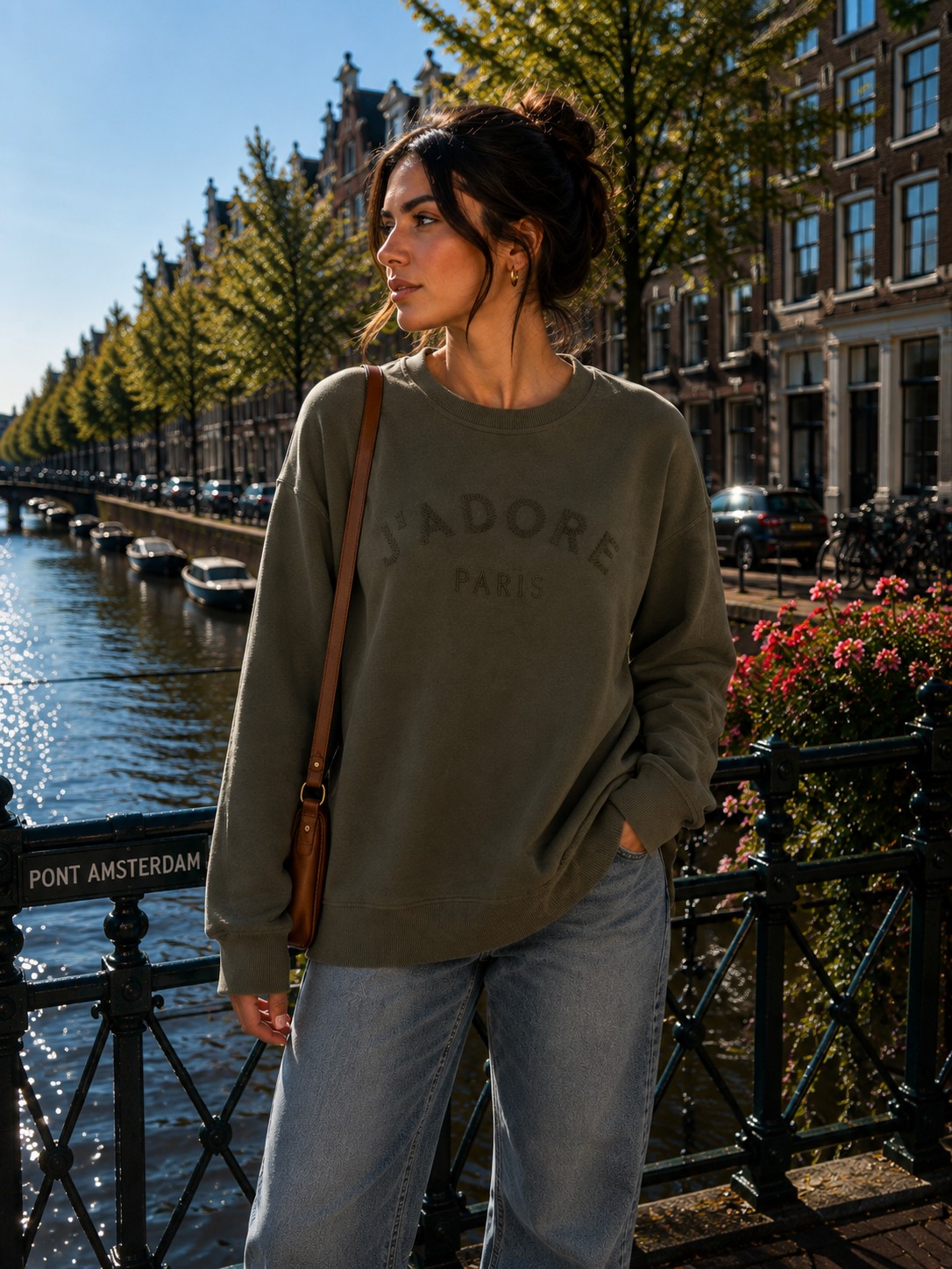 Sweat "J'ADORE PARIS" pour femme