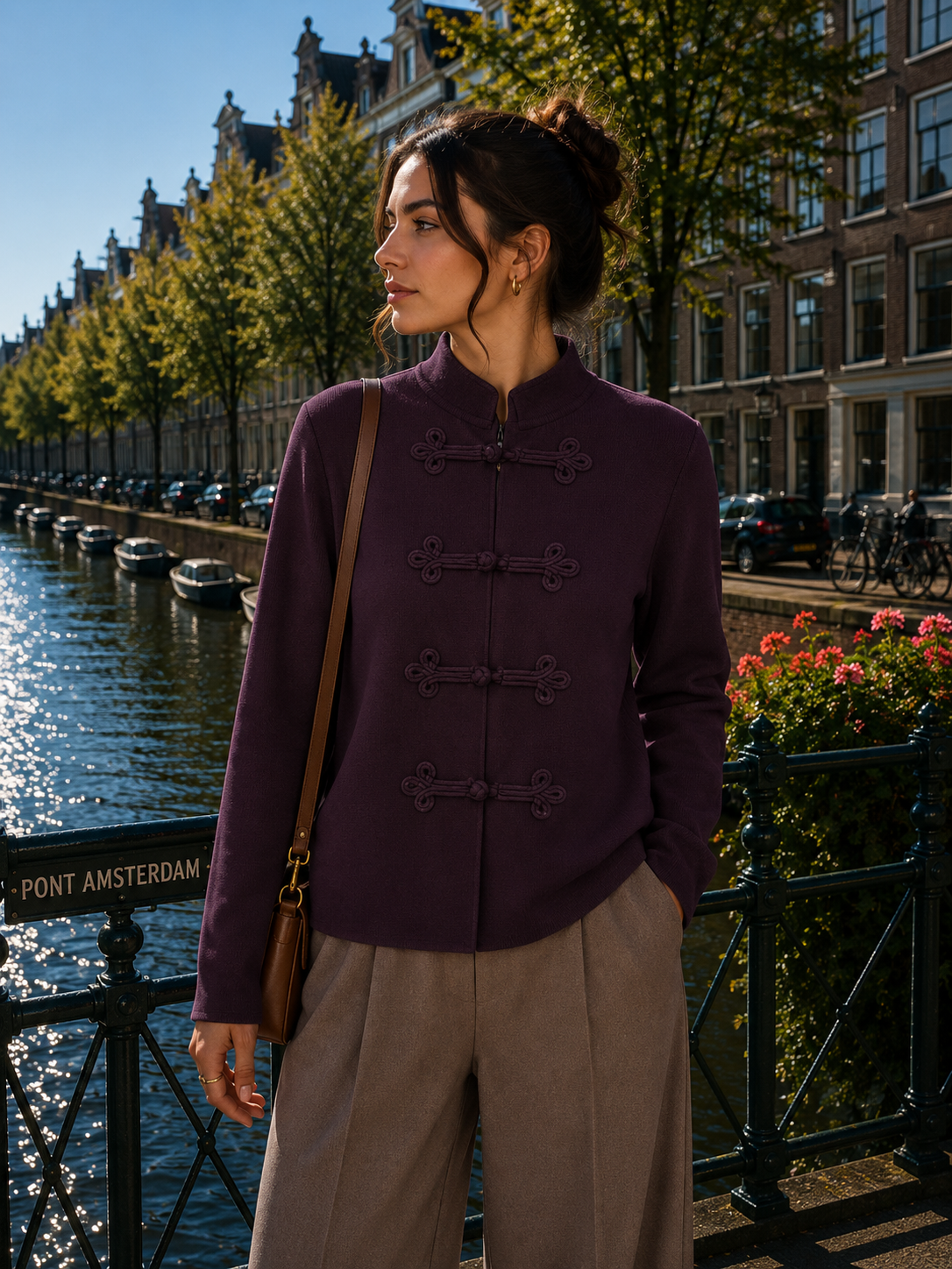 Gilet maille col montant