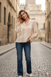 Chemise coton dentelle vintage