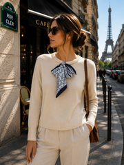 Pull maille nœud satiné