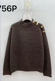 Pull col montant femme