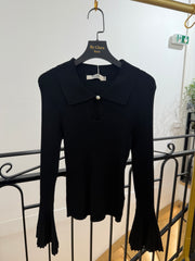 Pull col polo manches évasées
