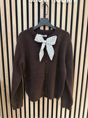 Gilet en maille nœud pois