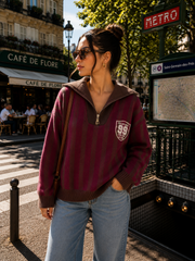 Pull Col Camionneur Rayé
