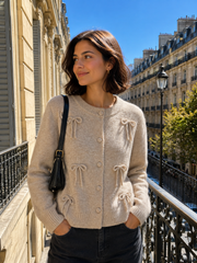 Gilet en maille avec nœuds