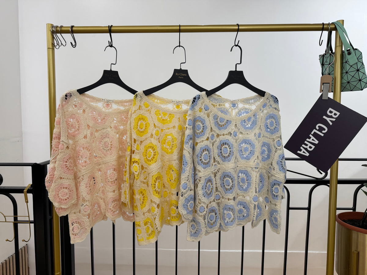 Haut en crochet ajouré