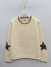 Pull maille imprimé étoile