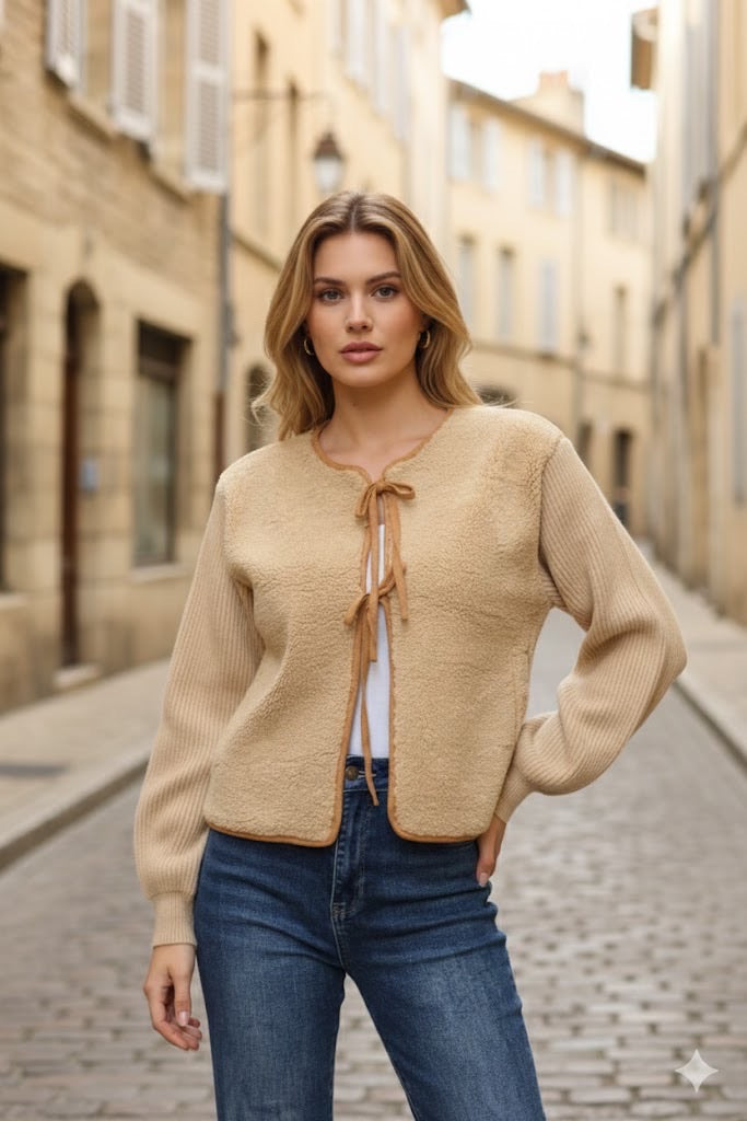 Gilet bi-matière à liens