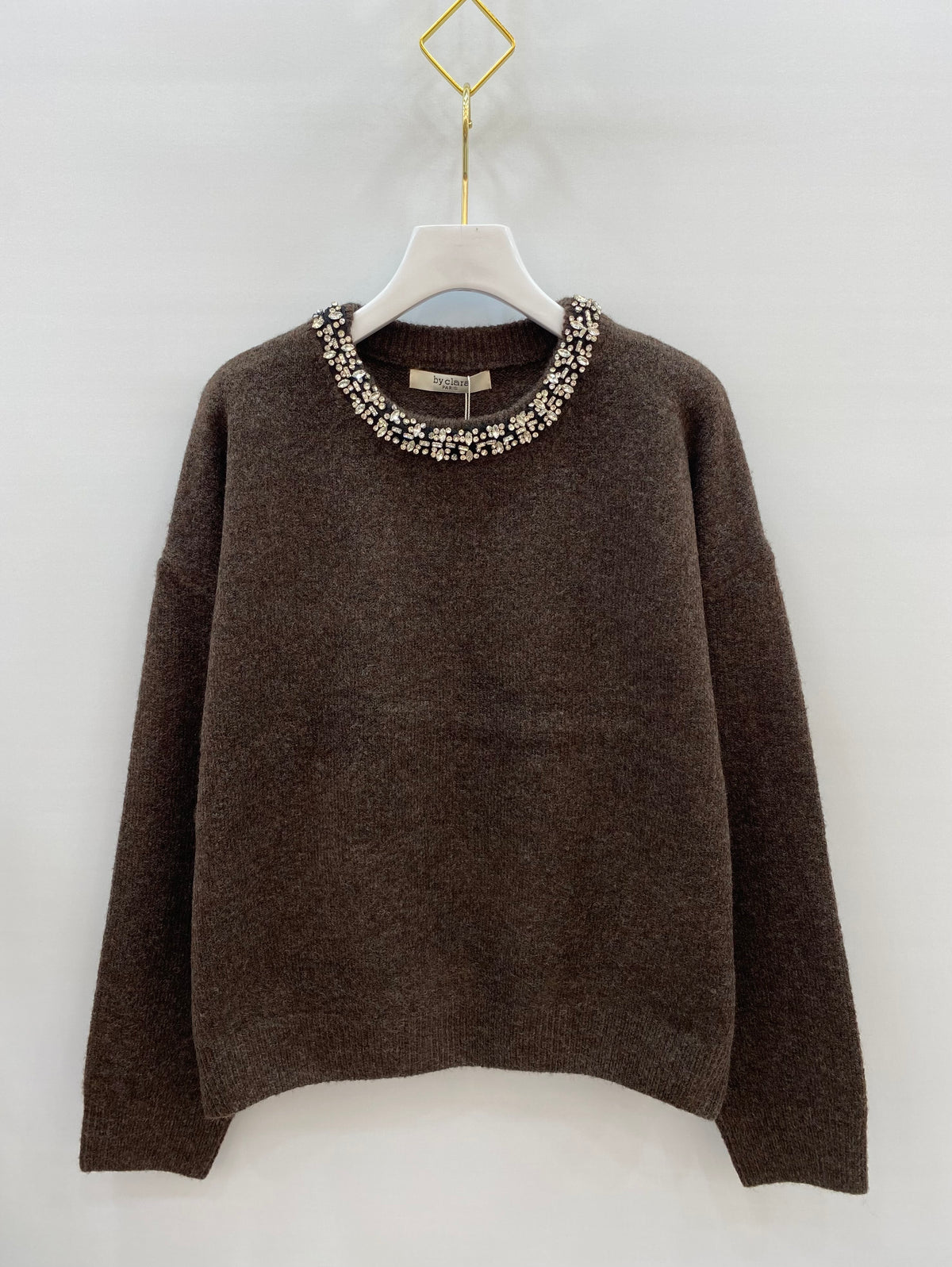 Pull col bijou maille douce
