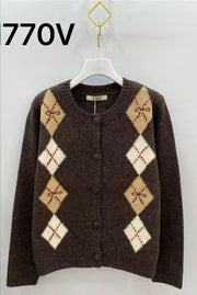 Gilet en maille jacquard losanges