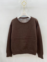 Pull maille réversible dos noué
