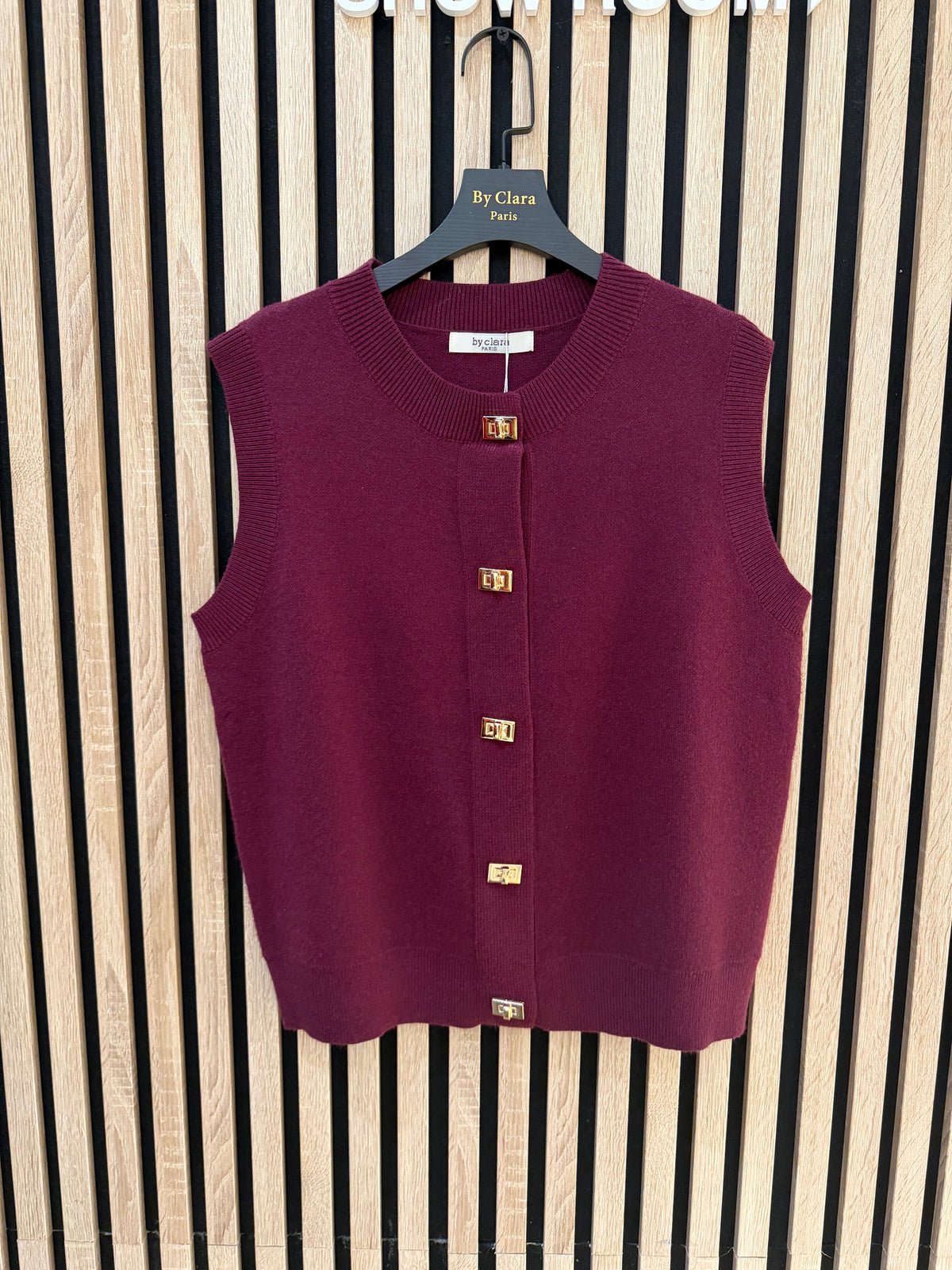 Gilet sans manches en maille