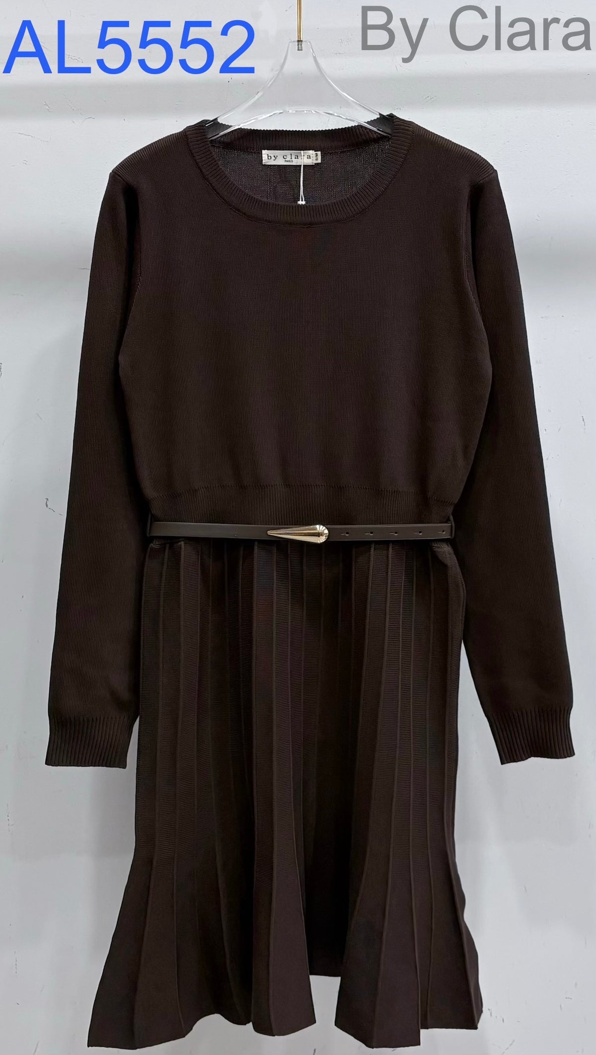 Robe plissée en maille