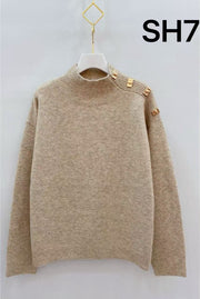 Pull col montant femme