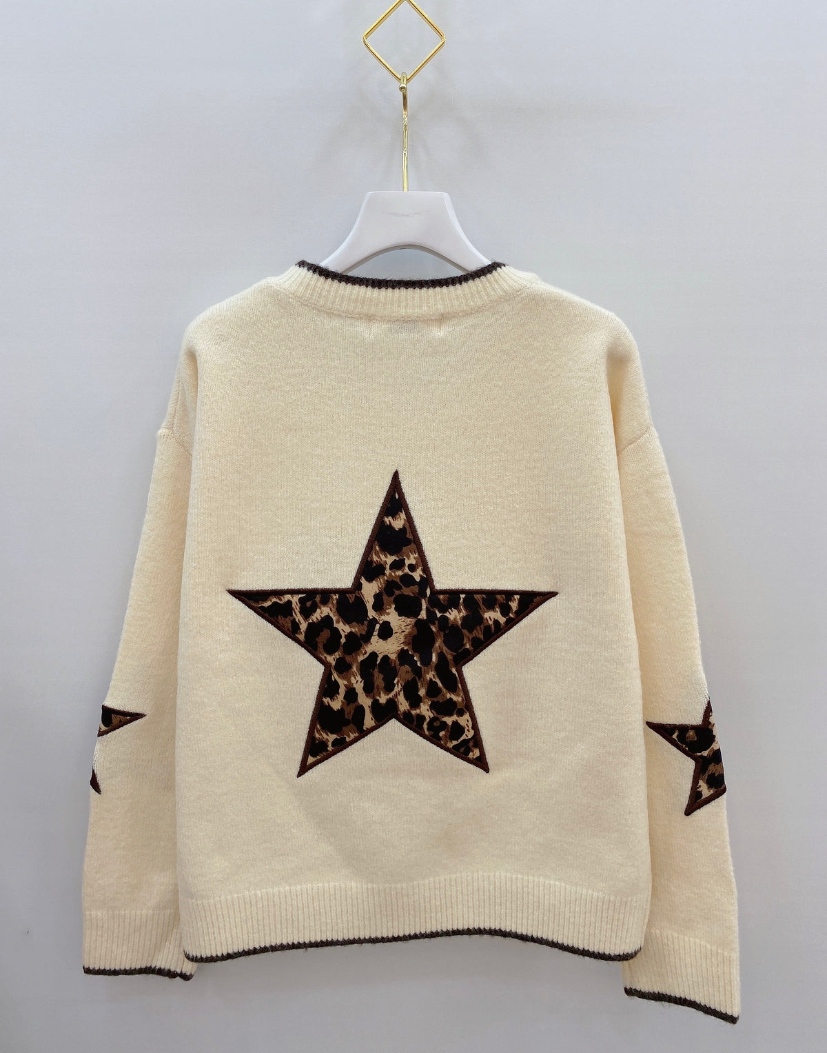 Pull maille imprimé étoile