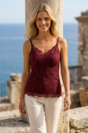 Top bustier en dentelle