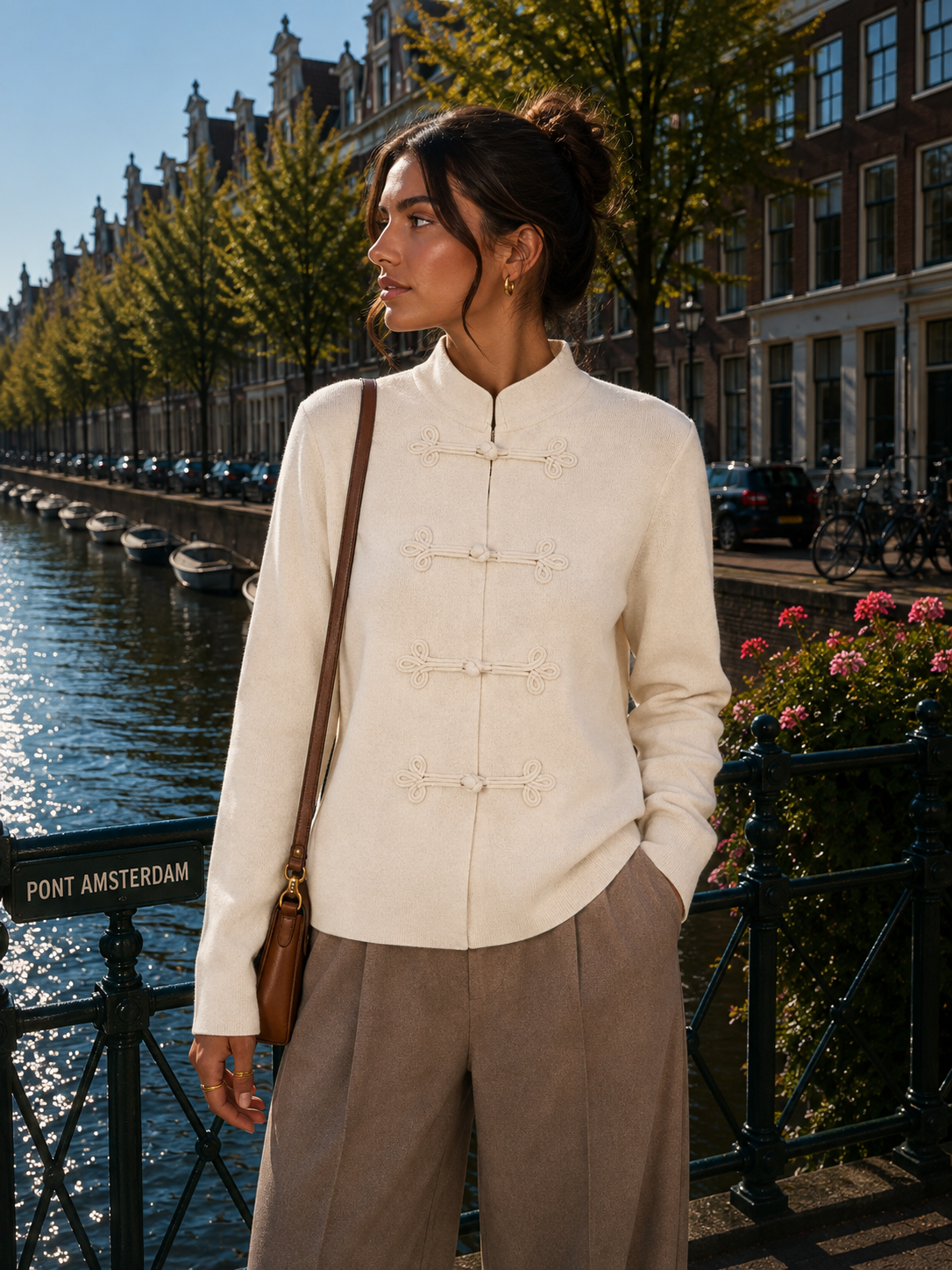 Gilet maille col montant