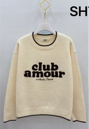 Club Amour Print Knit Sweater