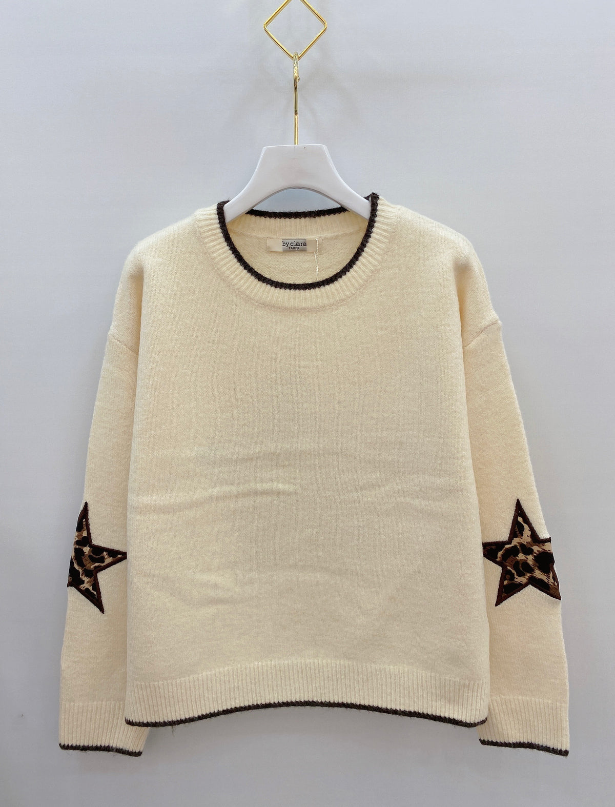Pull maille imprimé étoile
