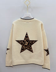 Pull maille imprimé étoile