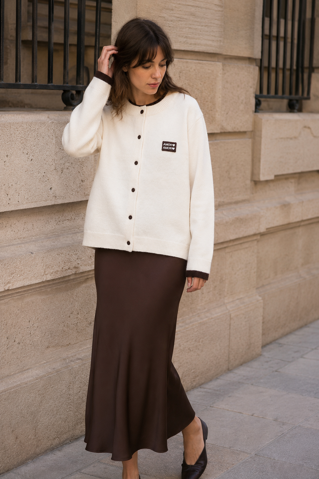Gilet "Amor" détails contrastés