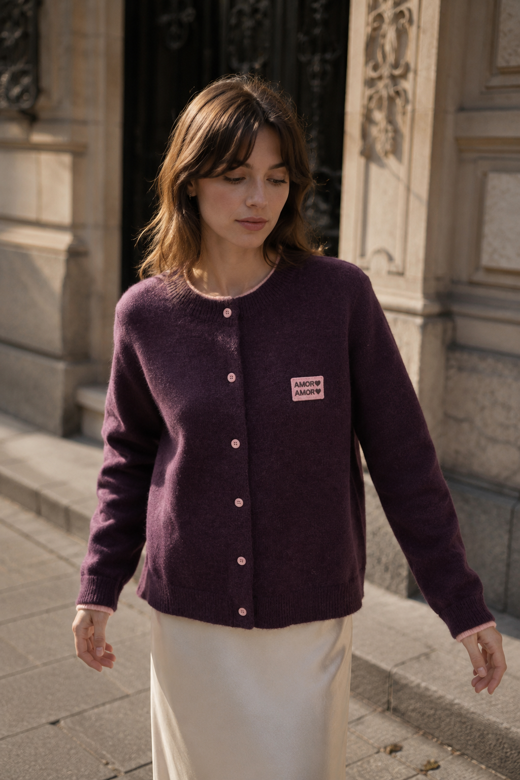 Gilet "Amor" détails contrastés
