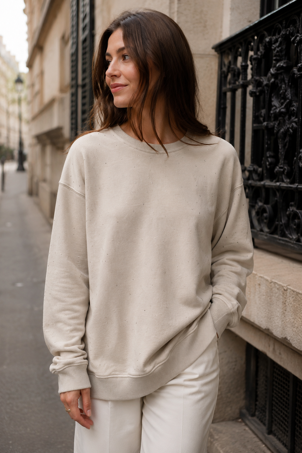 Pull à strass femme