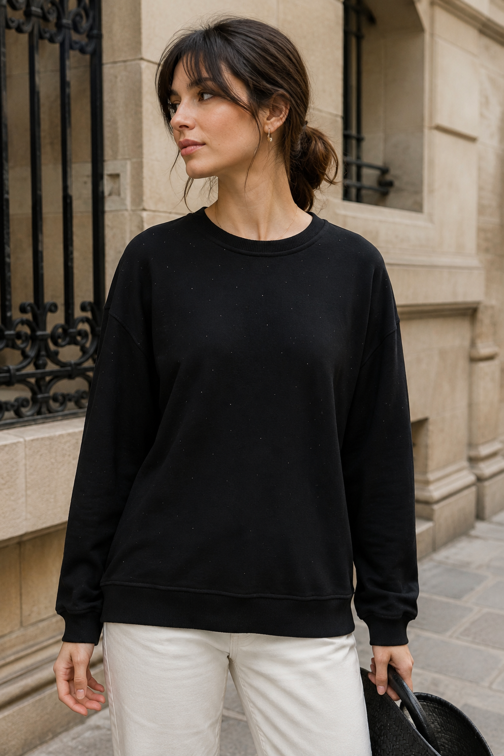 Pull à strass femme