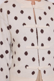 Gilet maille pois fermeture chinoise
