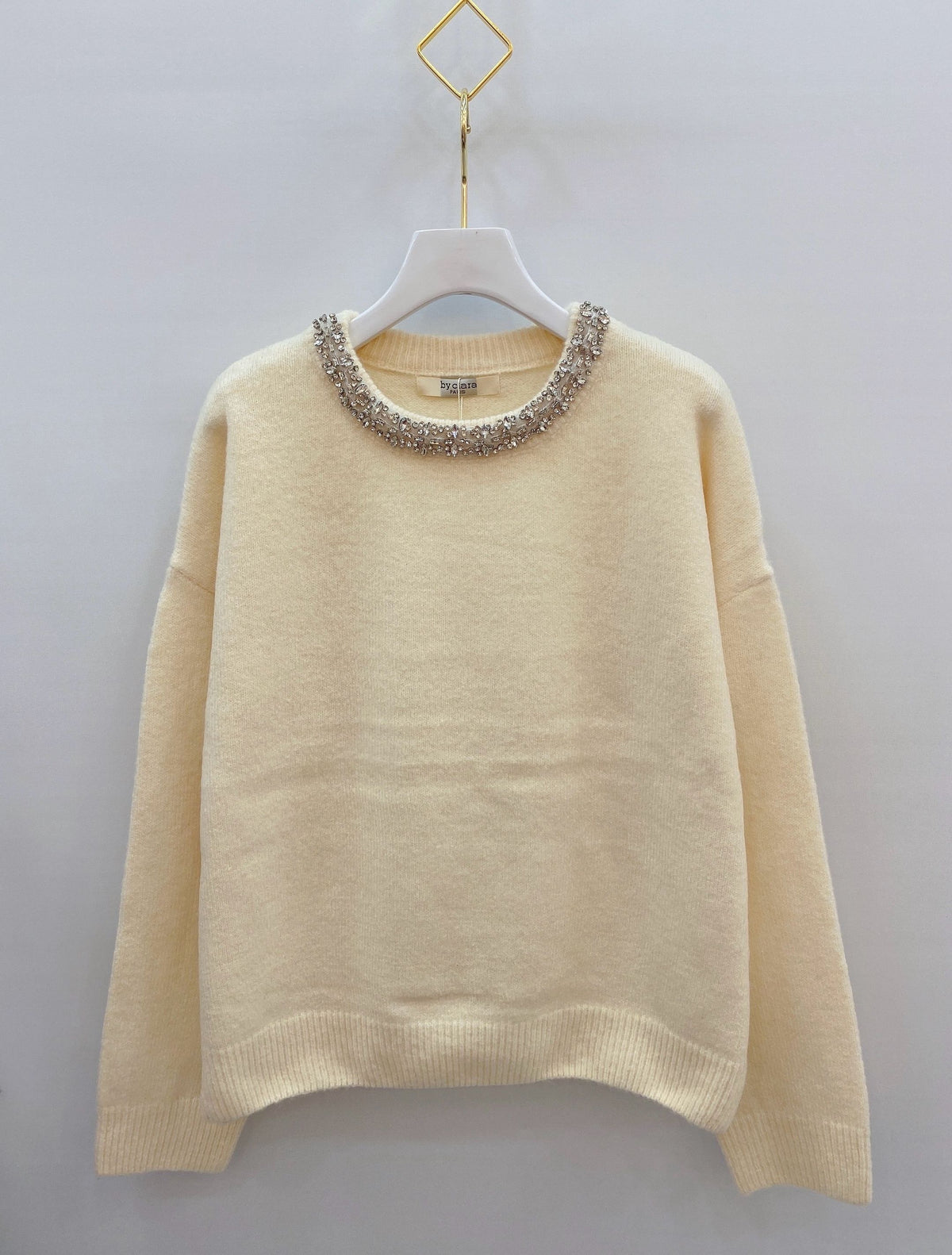 Pull col bijou maille douce