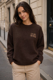 PULL EN MAILLE BRODÉ