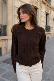 Gilet en maille avec nœuds