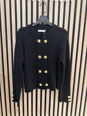 Gilet Style Officier Boutons Dorés