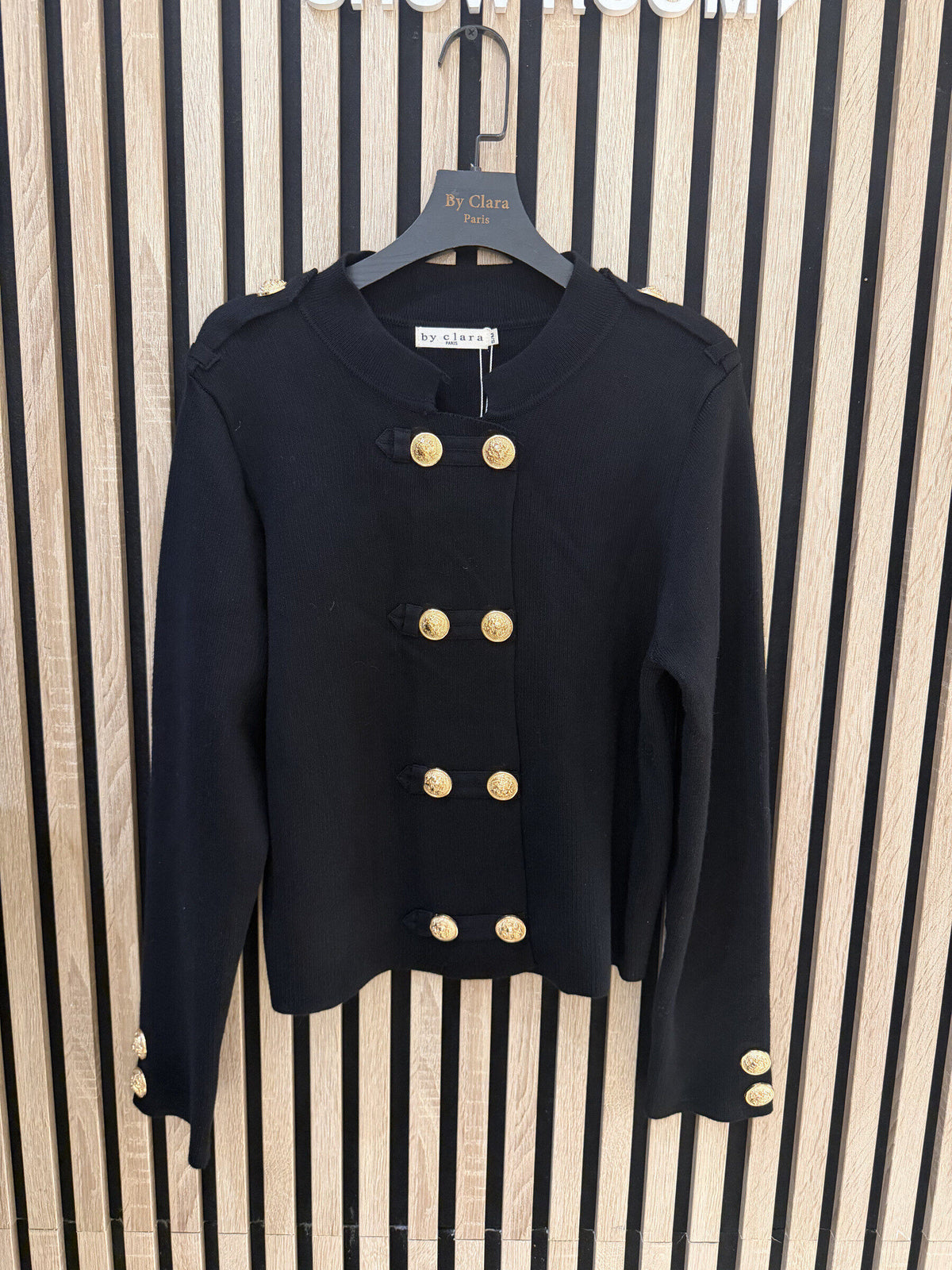 Gilet Style Officier Boutons Dorés
