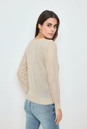 Pull maille carreaux femme