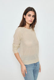 Pull maille carreaux femme