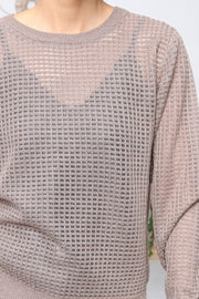 Pull maille carreaux femme
